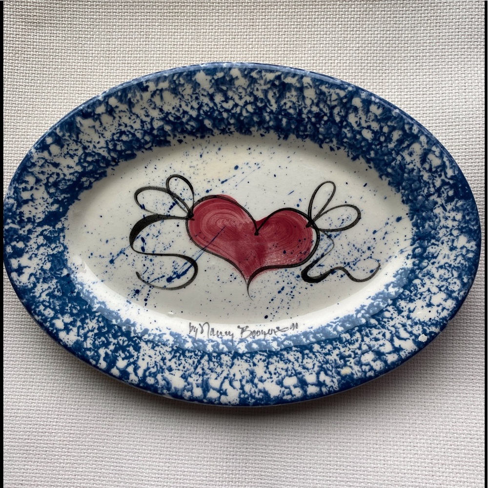 Ceramic heart plaque